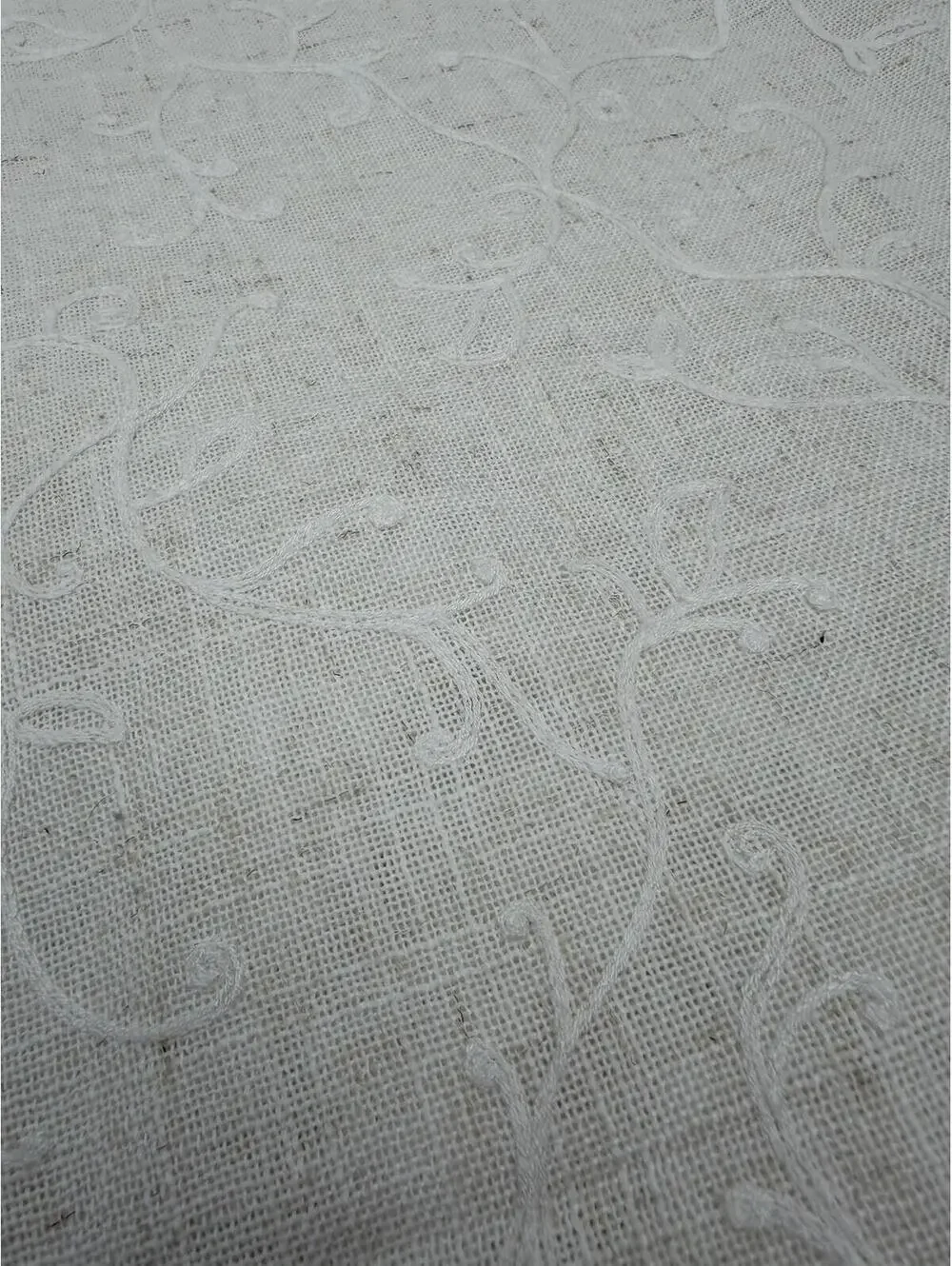 Lauren Ralph Lauren Ivory Fallbrook Embroidered Linen Curtains 4 Panels 54x84